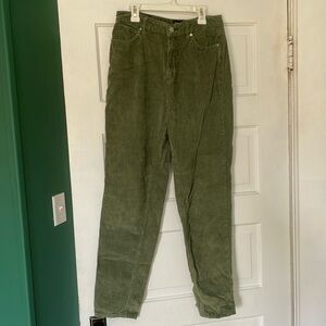 Corduroy mom high-rise trousers